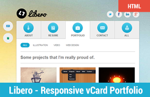 Responsive vCard Portfolio Template