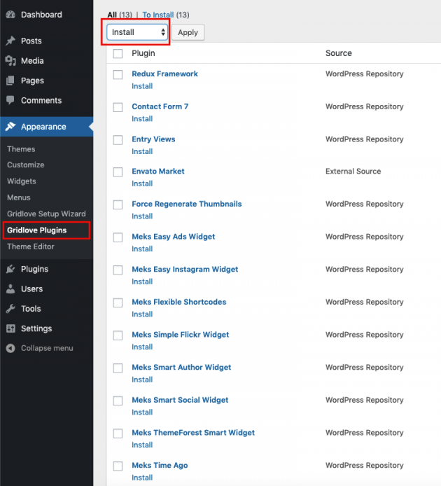 Recommended plugins - Gridlove WordPress Theme Documentation - Meks